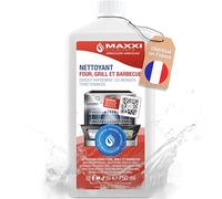 MAXXI CLEAN | Nettoyant four et grill extra fort | 750 ml gel pâte | Nettoyant et dégraissant auto-nettoyant | pour four, plaque de cuisson & grill | dissout les incrustations sans chauffer