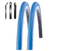 maxxi4you Kenda K-196 Lot de 2 pneus de vélo de course Bleu 700 x 26C (26-622) avec 3 démonte-pneus