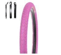 Maxxi4you Kenda K-907 Krackpot 20" Pneu de vélo Rose 50-406 (20 x 1,95) + 3 démonte-pneus
