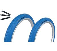 Maxxi4you Lot de 2 pneus de vélo HY-159 en bleu 47-406 (20 x 1,75) avec démonte-pneu maxxi4you
