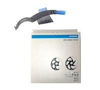 maxxi4you Shimano Deore XT SM-RT86 Disque de frein de vélo Argenté/noir 180 mm Avec brosse à chaîne de vélo