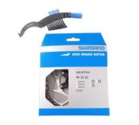 maxxi4you Shimano SM-RT64 Disque de frein de vélo 160 mm en argent/noir avec brosse à chaîne de vélo