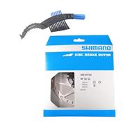 maxxi4you Shimano SM-RT64 Disque de frein de vélo 180 mm en argent/noir avec brosse à chaîne de vélo