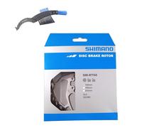 maxxi4you Shimano SM-RT66 Disque de frein de vélo 160 mm en argent avec brosse à chaîne de vélo