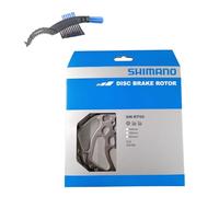 maxxi4you Shimano SM-RT66 Disque de frein de vélo 203 mm en argent avec brosse à chaîne de vélo