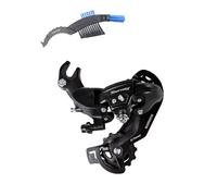 maxxi4you Shimano Tourney ERDTY300B Dérailleur arrière 6/7 vitesses avec support et brosse à chaîne de vélo