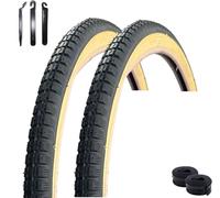 maxxi4you Vee Rubber V015 Lot de 2 pneus de vélo 14" Noir Gumwall 44-288 (14 x 1 3/8 x 1 5/8) + 2 chambres à air SV assorties avec démonte-pneu maxxi4you