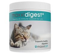 maxxidigest+ Soutien Digestif et Immunitaire Avancé 2-en-1 pour Chats 90g | Fibres pré- et probiotiques, cultures bénéfiques et antioxydants favorisent l’équilibre digestif et la régularité