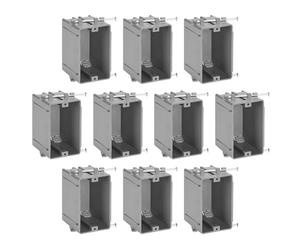 Maxxima Boîte de jonction électrique en PVC de 18 po cu. - Nouvelle construction - Interrupteur électrique et prise de courant - Non métallique - J-Box avec clou, certifié ETL, résistance au feu de 2