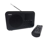 Maxxo DAB+ Radio Internet DT02 avec Bluetooth, WLAN, réveil, boîtier en bois, batterie 2000mAh, FM/DAB+, écran couleur, portable avec télécommande