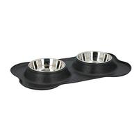 maxxpro Gamelles pour animaux de compagnie avec plateau Large - 46 x 27 x 4 cm - Chien - Acier inoxydable