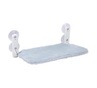 maxxpro Hamac Chat Fenetre Jusqu’à 6KG - Couchage pour Chat avec Fourrure - Hamac Fenetre Chat avec Ventouses - Couchage et Mobilier pour Chats - Gris - 52x30cm