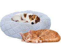 maxxpro lit de chien/chat - donut - coussin - canapé - pour chats et petits chiens - moelleux - lavable - Ø46cm - gris