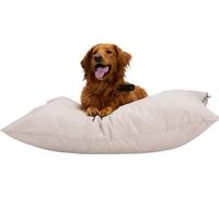 maxxpro Lit pour chien Coussin pour chien 70 x 100 cm Lit pour chien Couverture pour grand chien avec fermeture éclair Polyester et microfibre Beige