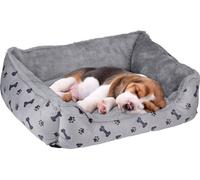 maxxpro lit pour chien coussin pour chien coussin pour chat polyester gris avec impression