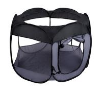 maxxpro Parc à chiens pliable Ø100 x 75 CM - Box pour chiens - Cage à riz - Grands animaux domestiques - Noir - Nylon