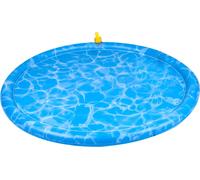 maxxpro piscine pour chiens et tapis de refroidissement Ø100 CM - pataugeoire pour chiens et tapis de refroidissement - avec gicleurs - PVC - bleu