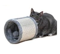 maxxpro Tunnel Chat in Grattoir Chat - Jouets pour Chats - Arbre à Griffer pour Chats - Chat Accessoire - Tunnel pour Chat - Ø 21x19 cm - Gris
