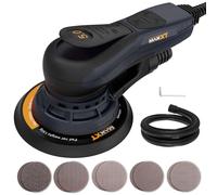 MAXXT Câble 3-Core Mis à Jour de 5,0mm Ponceuse Orbitale Excentrique Sans Balais Multifonction à Vitesse Variable avec 10 Disques de Ponçage de 150mm pour le Travail du Bois
