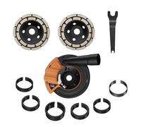 MAXXT Kit Carter d'Aspiration Pro + 2x Disques Diamant Béton 125mm pour Meuleuse d'Angle | avec Brosses | Adaptateur M14 pour Meuleuse Angulaire