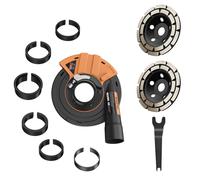 MAXXT Kit Carter d'Aspiration Pro + 2x Disques Diamant Béton 125mm pour Meuleuse d'Angle | avec Brosses | Adaptateur M14 pour Meuleuse Angulaire