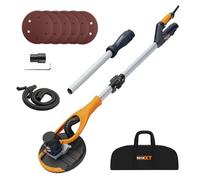 MAXXT Ponceuse à bras télescopique, tête orientable 180° avec aspiration intégrée (1,2 m/1,7 m), disque abrasif 225 mm pour angles complexes, puissance constante, 5 vitesses mémoires