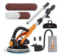 MAXXT Ponceuse à cloisons sèches Électrique pliable Ponceuse murale à aspiration automatique Système d'éclairage LED Poignée télescopique Vitesse variable Moteur