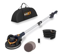 MAXXT Ponceuse à Sec Sans Balais - Orbite 4mm, Double Canal avec Adhésion au Plafond, Mode Simple/Double pour Murs & Plafonds, 4000-8500 tr/min, LED, Pliable, 400W, Manche 1,65M, Plateau 215mm