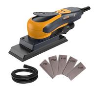 MAXXT Ponceuse électrique sans balais 3.0 350W, vitesse réglable 4000-10000 tr/min, frein automatique 2s, aspiration automatique de la poussière, surface de ponçage 198x70 mm, 10 feuilles abrasives