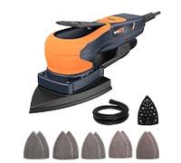 MAXXT Ponceuse excentrique avec moteur sans balais, 350W, orbite de 3 mm, 4000-10000 tr/min, surface de ponçage 100 * 152 * 152 mm, 10 feuilles abrasives