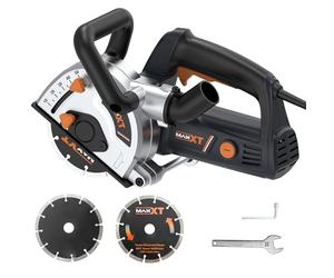 MAXXT Rainureuse Murale 1700 W, 7500 tr/min avec Extracteur de Poussière, Largeur de Coupe Maximale 42 mm, Profondeur du Canal 50 mm, 2 Disques de Coupe 150 mm