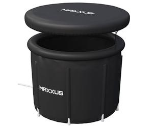 MAXXUS Ice Bath - XL, 450l, Portable, avec Couvercle, Gonflable, pour Intérieur et Extérieur, Durable, Noir - Bain Froid, Bain de Glace Sportif, Nordique, Récupération, Bien Etre