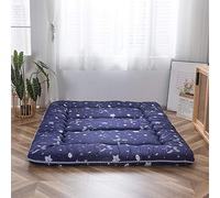 MAXYOYO Matelas Futon Japonais à Motifs, Matelas d'appoint matelassé, Lit d'invité, Matelas de Couchage Pliant Tatami Mat Respirant Lit d'invité pour Camping Couch, A-Ciel Étoilé Bleu, 90 x 190 cm