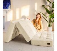 MAXYOYO Matelas Pliable 2 Places, Épaisseur 15cm Matelas Pliant pour Futon Convertible Canapé-lit Portable, Matelas pour Invités Lit d'Appoint, 150x195