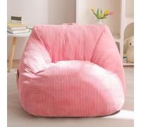 MAXYOYO Pouf Poire Enfant, Canapé Poire en Velours Côtelé avec Mousse Inclus, Cosy Fauteuil de Salon & Chambre avec Poignée pour Jouer, Lire et se Détendre