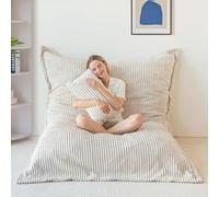 MAXYOYO Pouf XXL en velours côtelé amovible, géant avec rembourrage en mousse moelleuse, grand coussin de sol pour adultes et couples