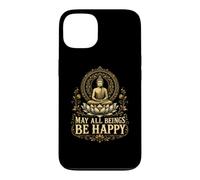 May All Beings Find Joy Bouddhiste Méditation Compassion Cadeau Coque pour iPhone 13