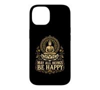 May All Beings Find Joy Bouddhiste Méditation Compassion Cadeau Coque pour iPhone 14