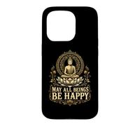 May All Beings Find Joy Bouddhiste Méditation Compassion Cadeau Coque pour iPhone 15 Pro