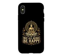 May All Beings Find Joy Bouddhiste Méditation Compassion Cadeau Coque pour iPhone X/XS