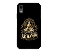 May All Beings Find Joy Bouddhiste Méditation Compassion Cadeau Coque pour iPhone XR