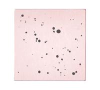May and Berry Tampon en bois - À pois - 45 x 45 mm - Rose