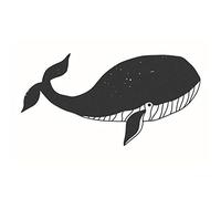 May and Berry Tampon en bois - Baleine - 35 x 55 mm