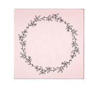 May and Berry Tampon en bois - Couronne - 45 x 45 mm - Rose