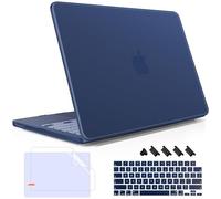 May Chen Coque de protection fine et légère pour MacBook Neo 13" à écran Retina liquide (version 2026 A3404), protecteur d'écran, protecteur de clavier et bouchon anti-poussière Indigo givré