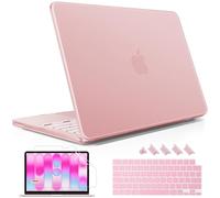 May Chen Coque de protection fine et légère pour MacBook Neo 13" à écran Retina liquide (version 2026 A3404), avec protecteur d'écran, protecteur de clavier et bouchon anti-poussière (Blush givré)