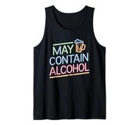 May Contain Alcohol Proverbe Drôle Alcool Mallorca Party Débardeur