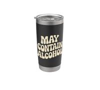 May Contain Alcohol Proverbe Drôle Alcool Mallorca Party Gobelet isotherme en acier inoxydable double paroi