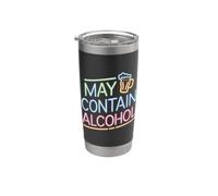 May Contain Alcohol Proverbe Drôle Alcool Mallorca Party Gobelet isotherme en acier inoxydable double paroi