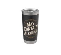May Contain Alcohol Proverbe Drôle Alcool Mallorca Party Gobelet isotherme en acier inoxydable double paroi